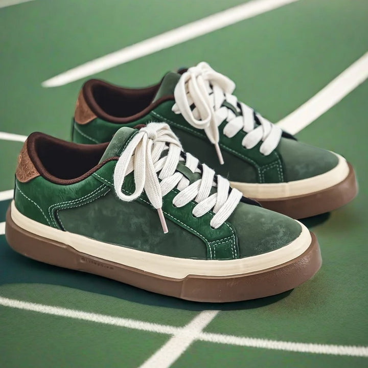 Halston Vulcanized Suede Canvas Sneakers