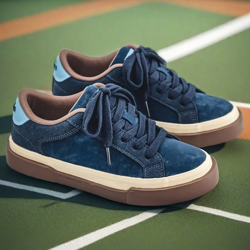 Halston Vulcanized Suede Canvas Sneakers