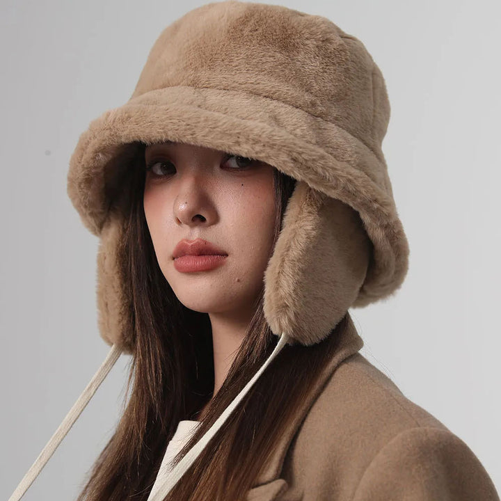 Evelina Fur Bucket Hat