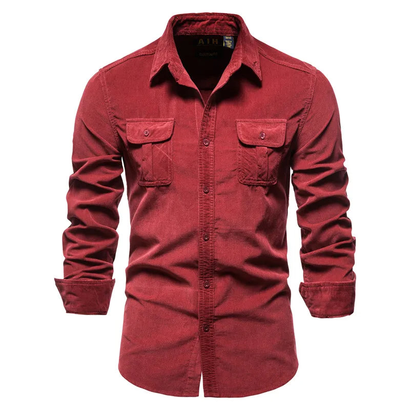 Well-Fit Organic Cotton Corduroy Shirt