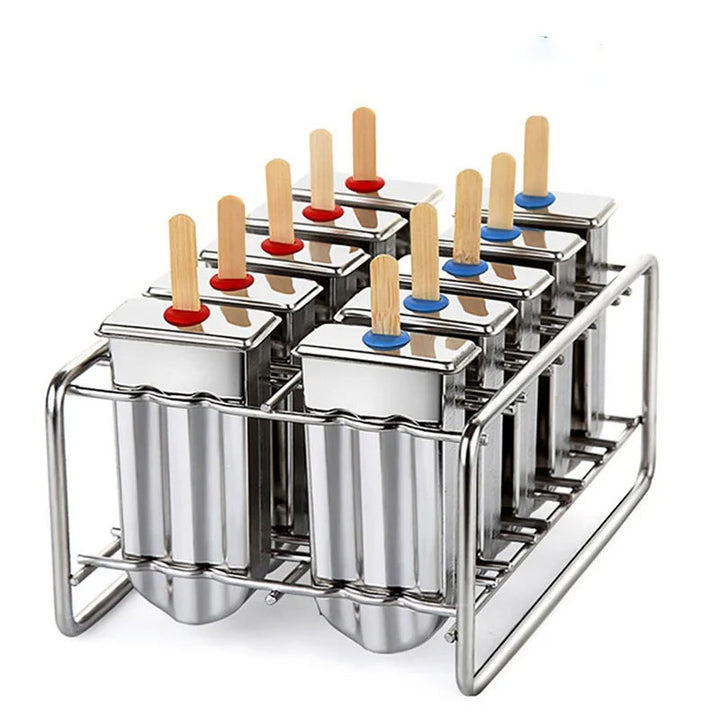 Stainless Steel Popsicle Mold Set with Holder