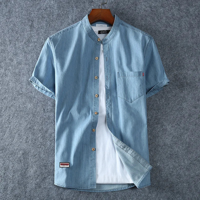 Maritime Elegance Short Sleeve Shirt