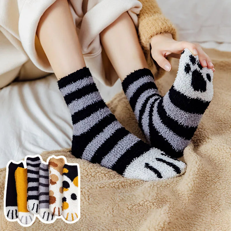 Pawfectly Cozy Cat Claw Socks (Six Pack Bundle)