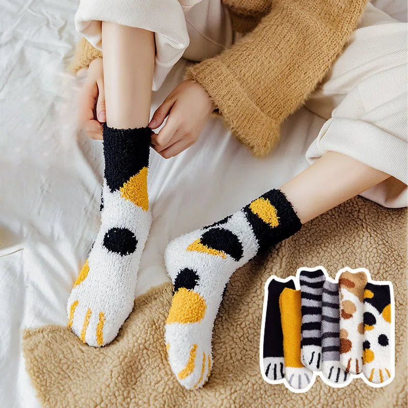 Pawfectly Cozy Cat Claw Socks (Six Pack Bundle)