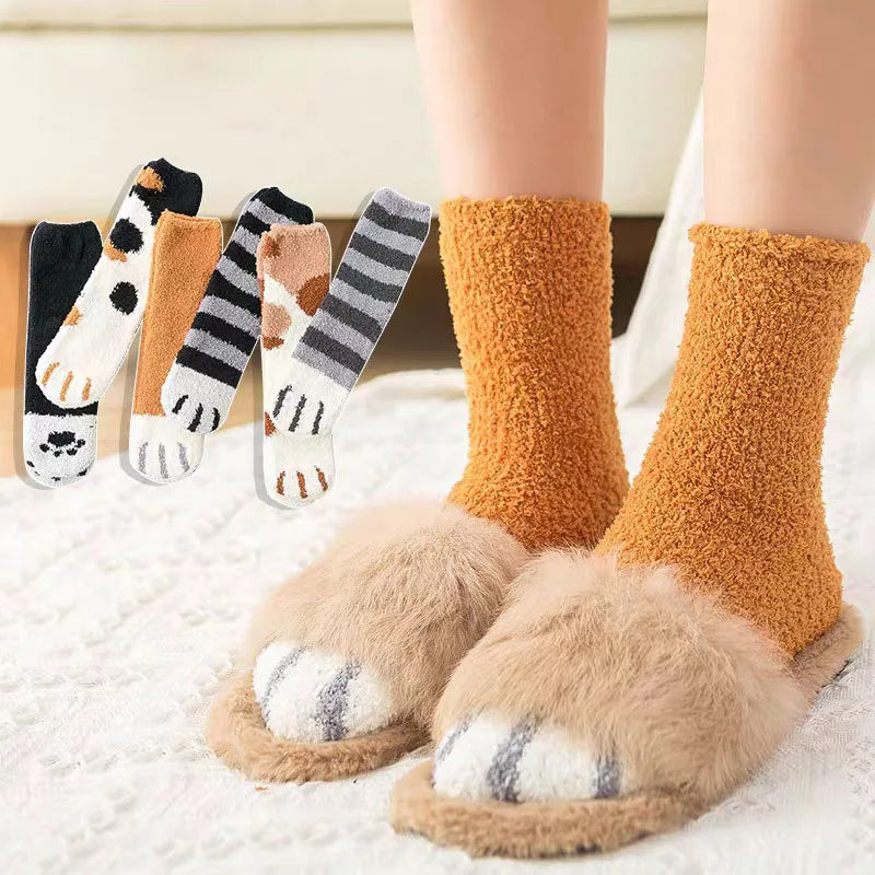 Pawfectly Cozy Cat Claw Socks (Six Pack Bundle)