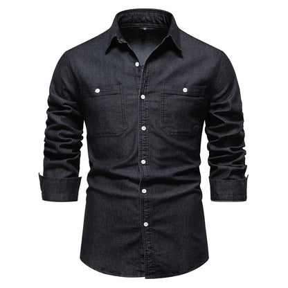 TailorFlex Men's Denim Shirt