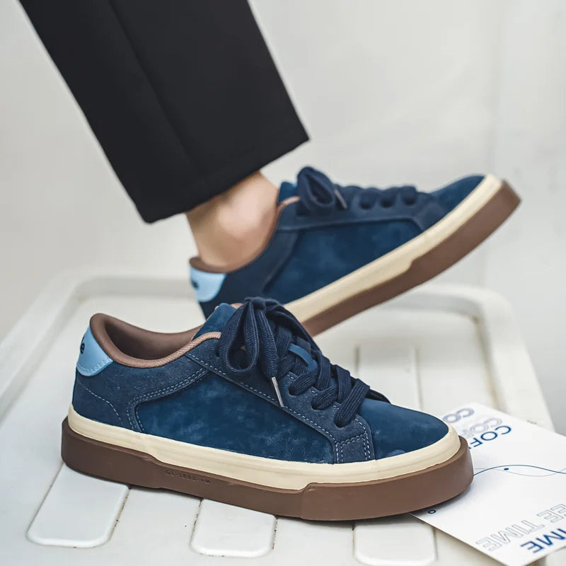 Halston Vulcanized Suede Canvas Sneakers