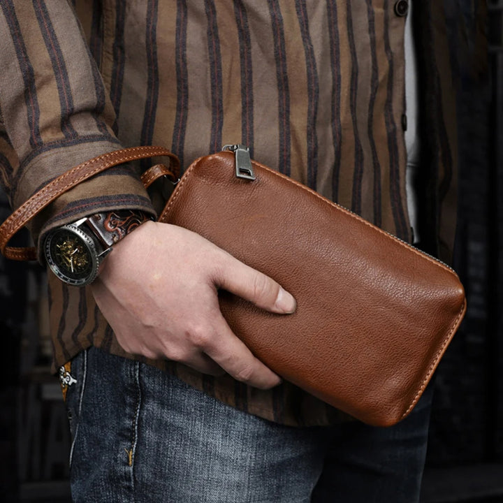 Corteziani Genuine Leather Wrist Bag