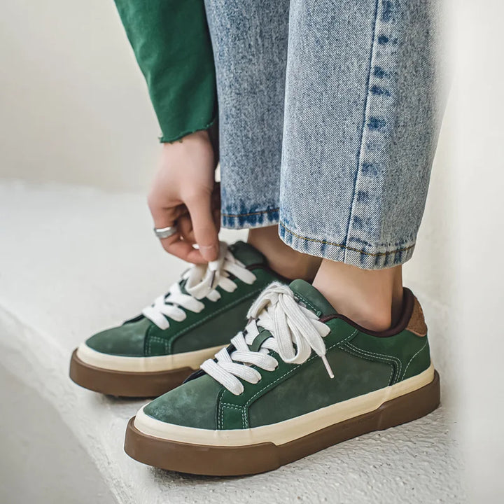 Halston Vulcanized Suede Canvas Sneakers