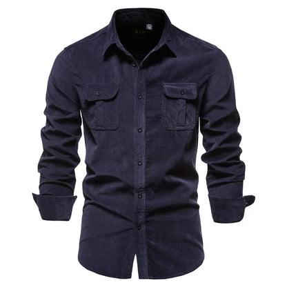 Well-Fit Organic Cotton Corduroy Shirt