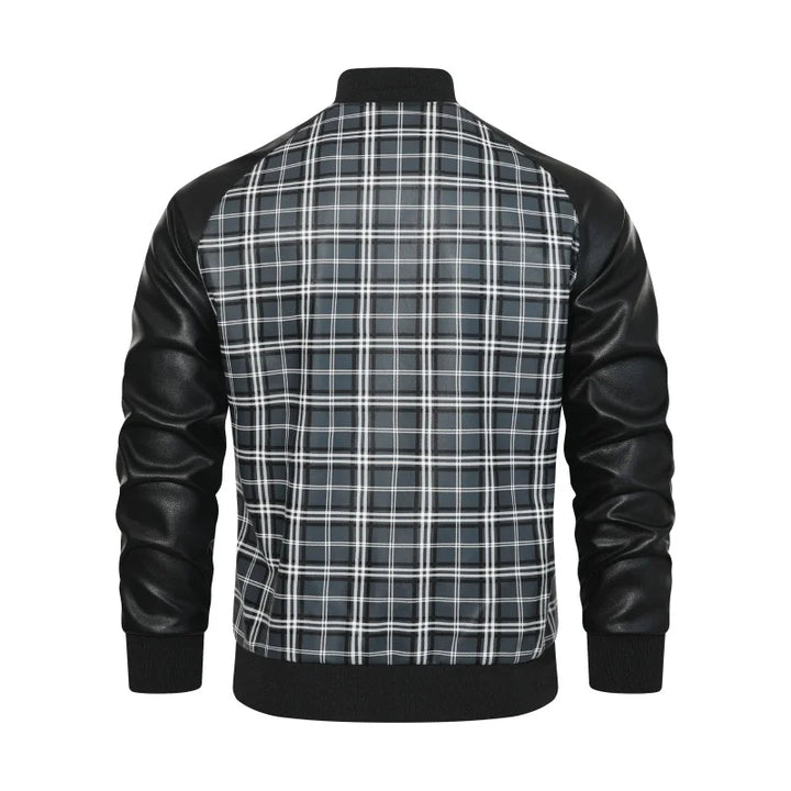 Montford Grid Leather Jacket