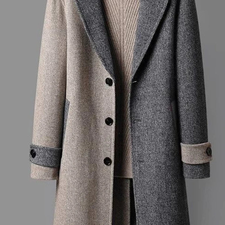 Langston Woolen Dual-Tone Coat