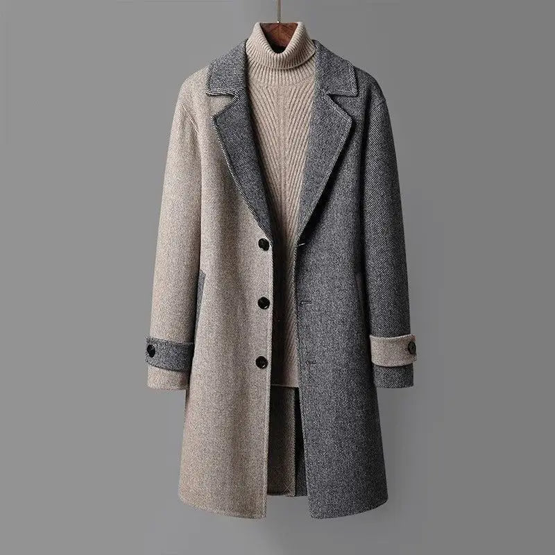 Langston Woolen Dual-Tone Coat