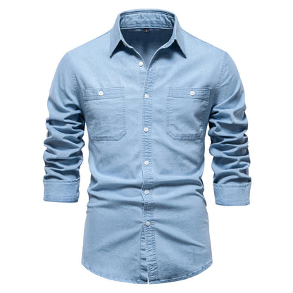 TailorFlex Men's Denim Shirt