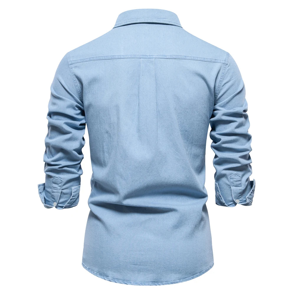 TailorFlex Men's Denim Shirt