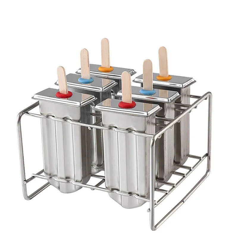 Stainless Steel Popsicle Mold Set with Holder