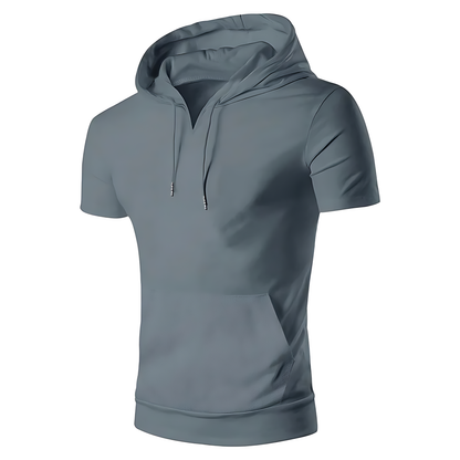 Elite Men's Short-Sleeve Hooded Performance Top