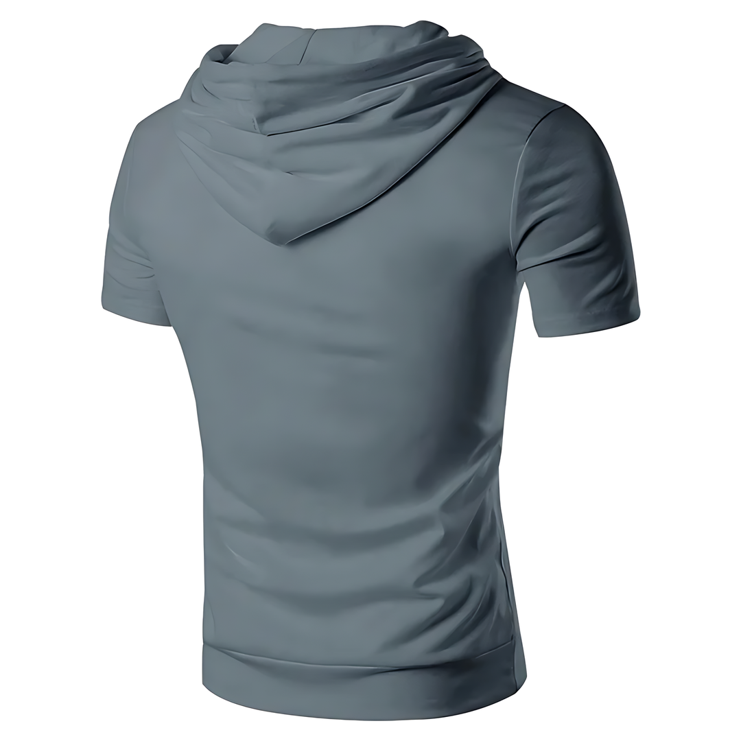 Elite Men's Short-Sleeve Hooded Performance Top