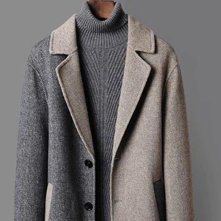 Langston Woolen Dual-Tone Coat