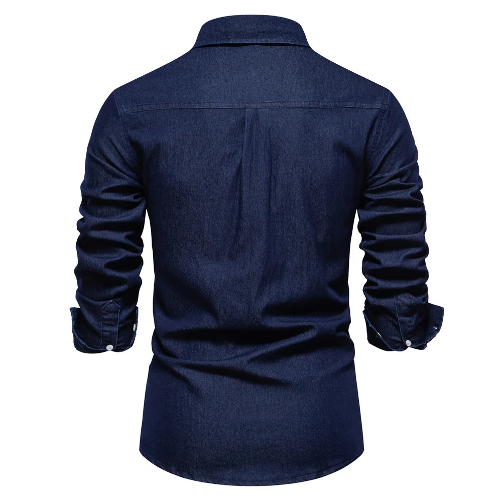 TailorFlex Men's Denim Shirt