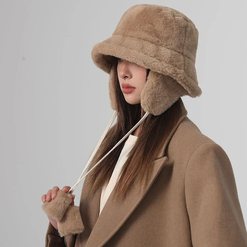 Evelina Fur Bucket Hat