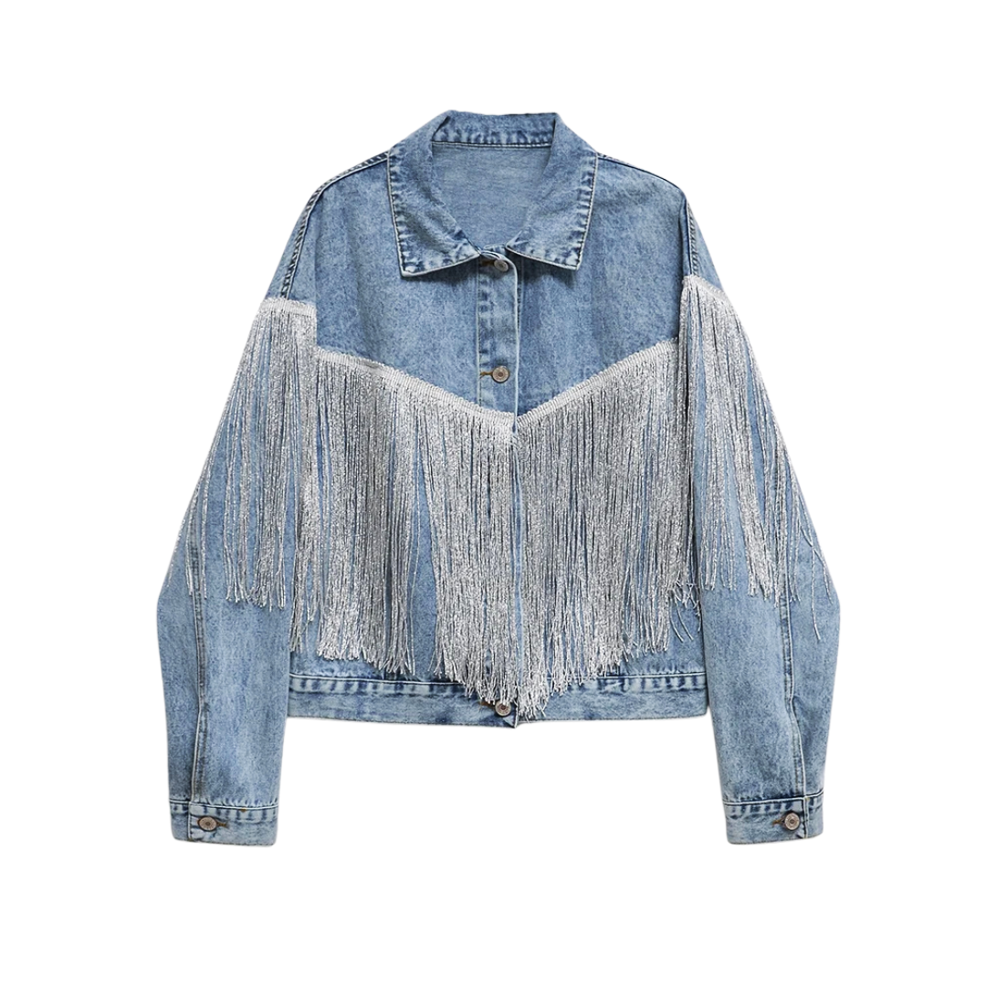 Sienna Tassel Denim Jacket