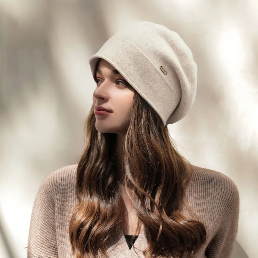 Slouchy Soft Cashmere Blend Beret