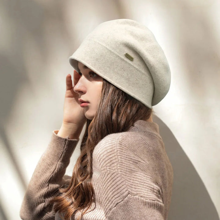 Slouchy Soft Cashmere Blend Beret