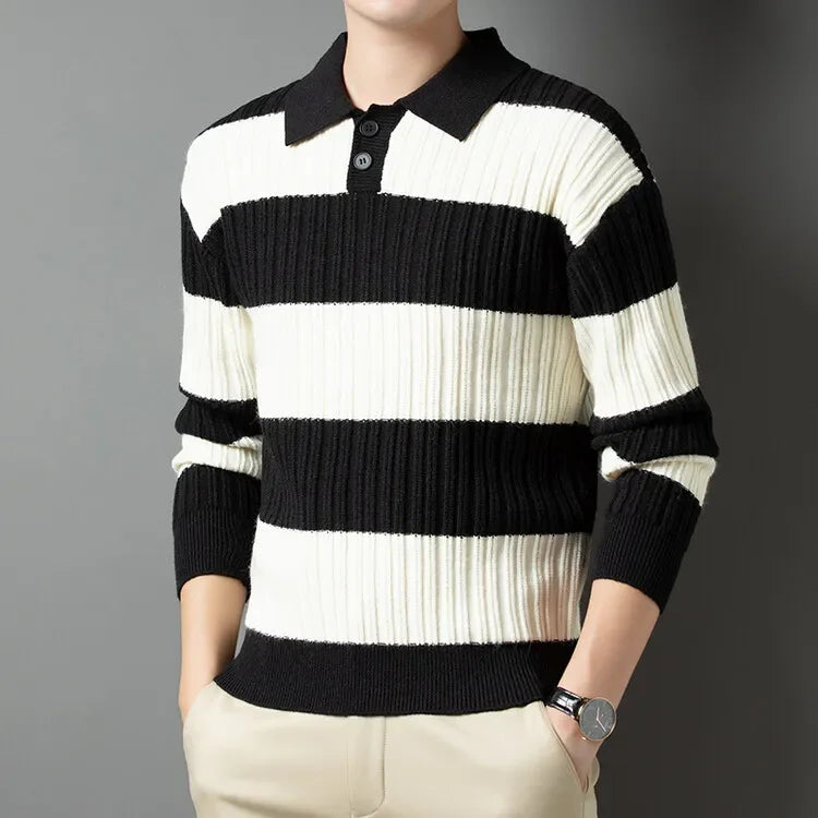 Monterey Classic Striped Knit Polo