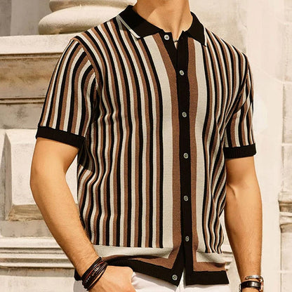 Gentleman's Stripe Premium Polo Shirt