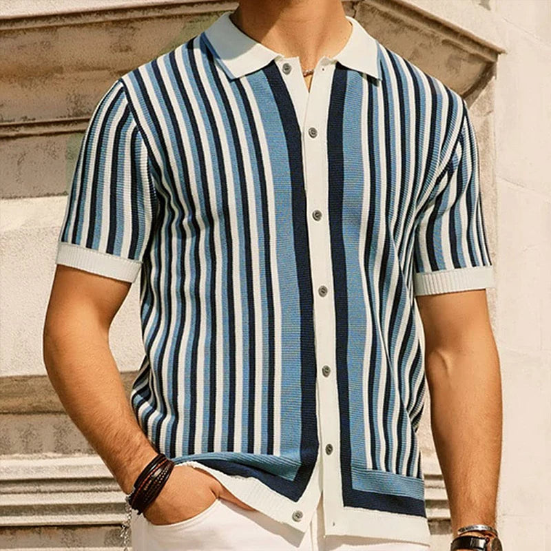 Gentleman's Stripe Premium Polo Shirt