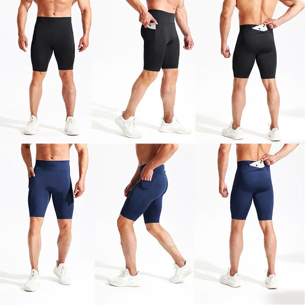 EliteSport - Quick Drying Men Compression Shorts with Extra Pockets