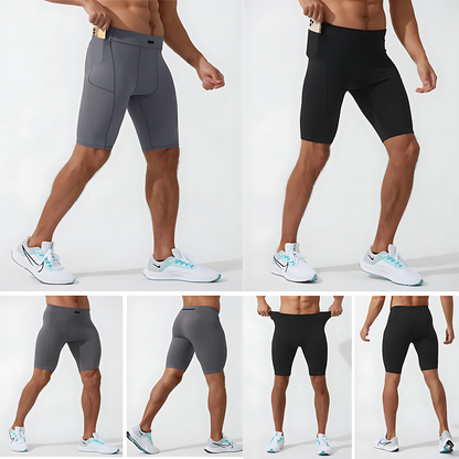 SportPro - Quick Drying Men Compression Shorts with Extra Pockets