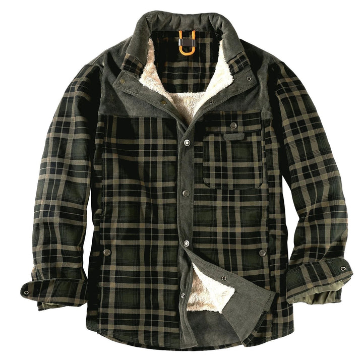 Plaid Flare Fleece Shirt Jacket