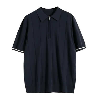 Classic Zippered Polo Shirt