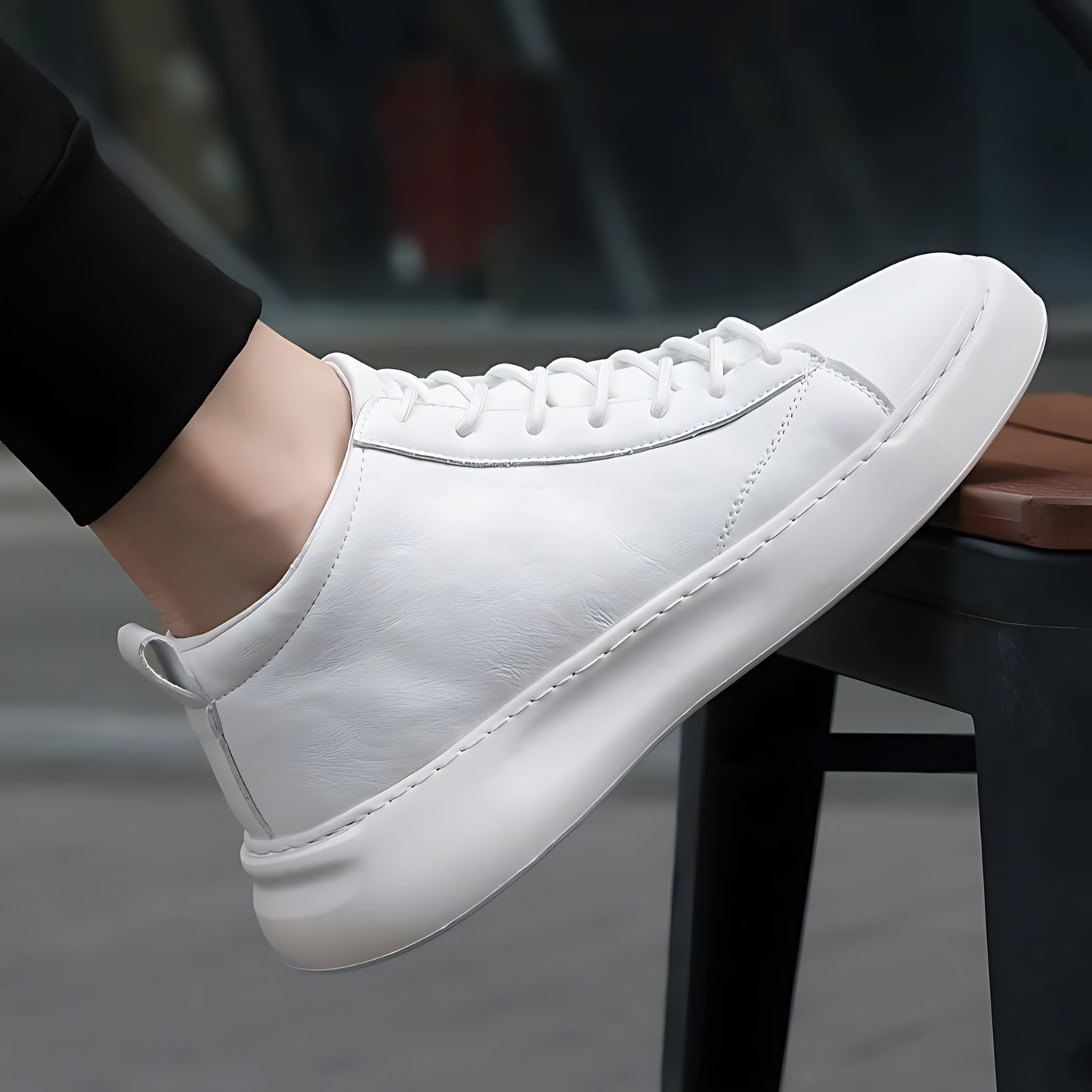 Trendsetting High Sole Lace-Up Sneakers