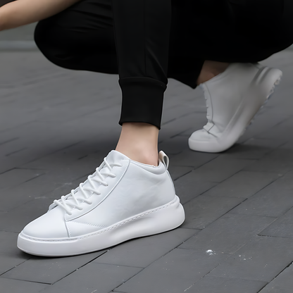 Trendsetting High Sole Lace-Up Sneakers