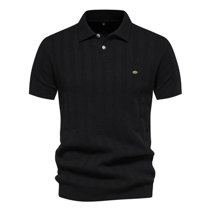 Men's Vintage Ribbed Polo Shirt