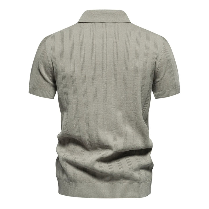 Men's Vintage Ribbed Polo Shirt