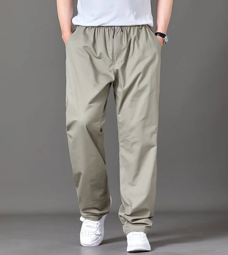 Street Style Loose-Fit Cotton Pants