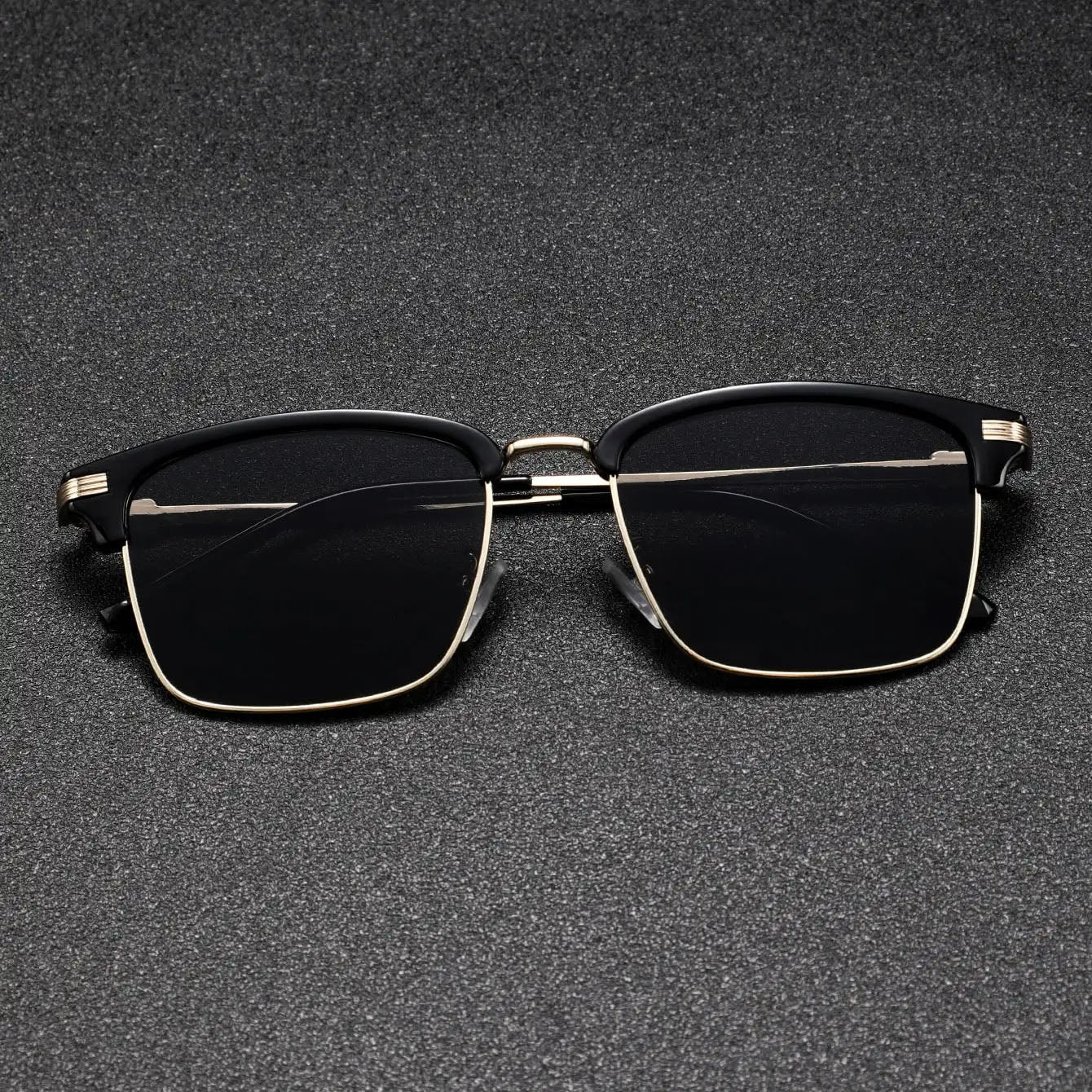 Glare Guard Metal Square Sunglasses