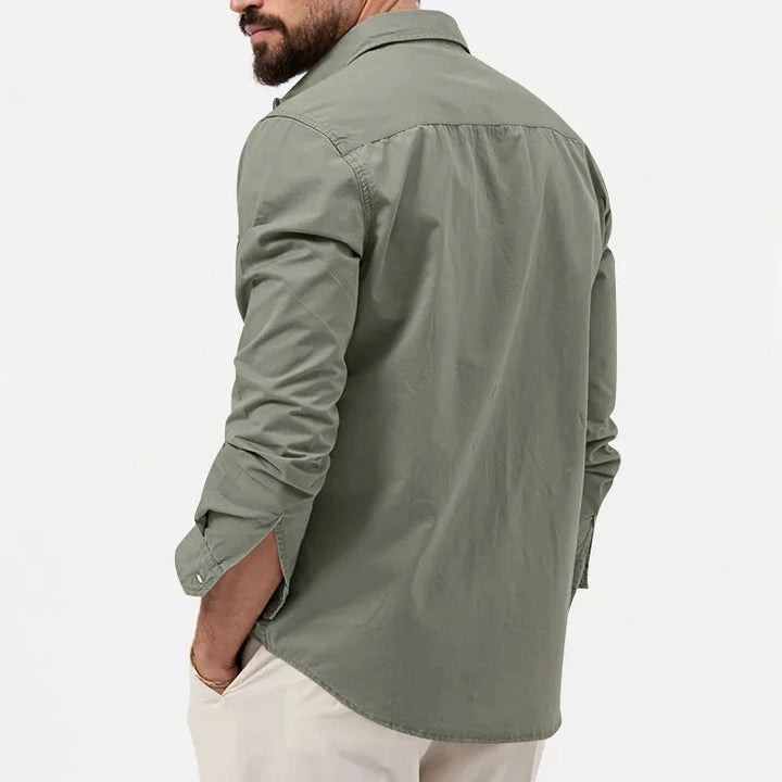 Slim Fit Multi-Pocket Workwear Shirt