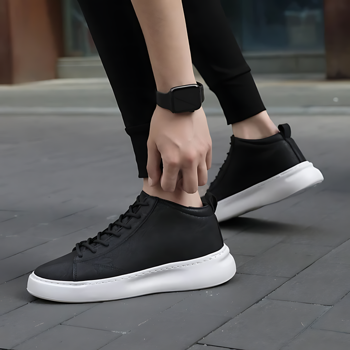 Trendsetting High Sole Lace-Up Sneakers