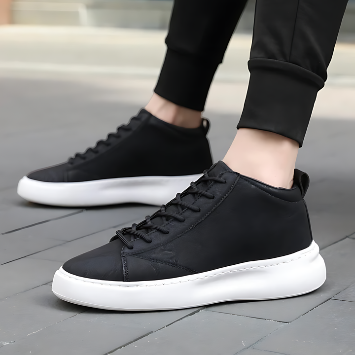 Trendsetting High Sole Lace-Up Sneakers