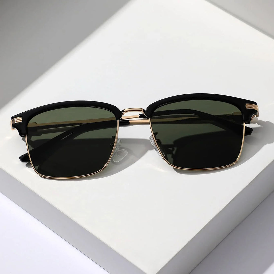 Glare Guard Metal Square Sunglasses