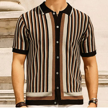 Gentleman's Stripe Premium Polo Shirt