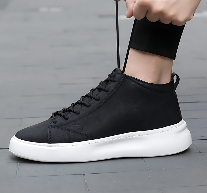 Trendsetting High Sole Lace-Up Sneakers