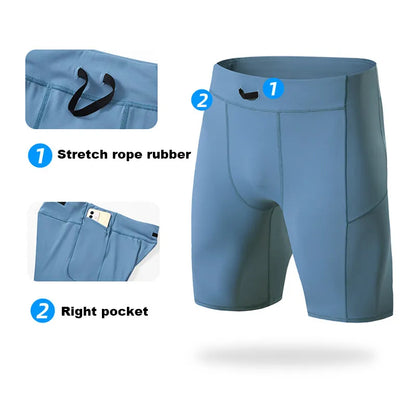 SportPro - Quick Drying Men Compression Shorts with Extra Pockets