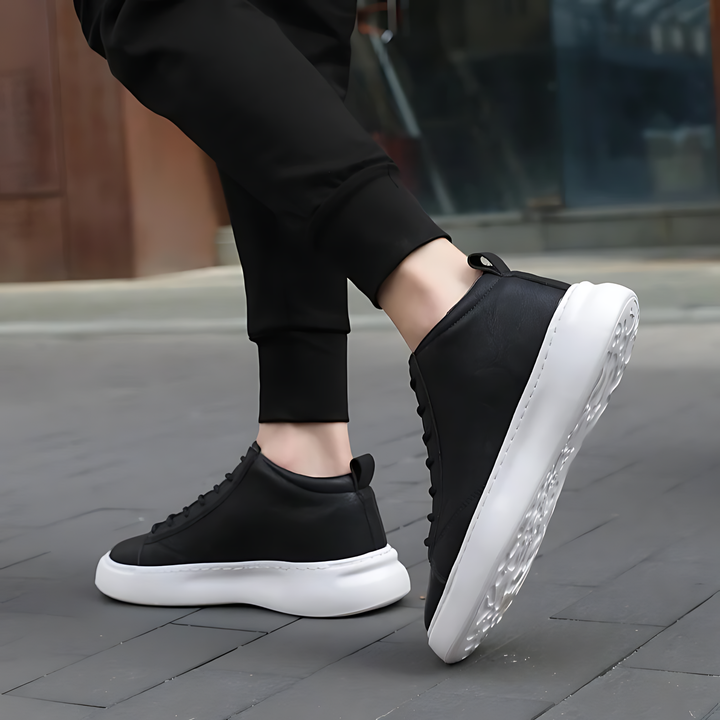 Trendsetting High Sole Lace-Up Sneakers