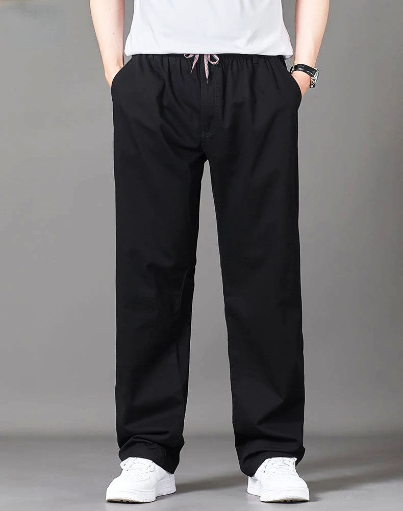 Street Style Loose-Fit Cotton Pants